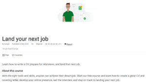 Land Your Next Job Free Google Courses